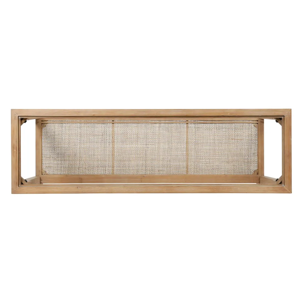 Console naturel foncé 120x36xh80cm en bois de sapin - Firmin