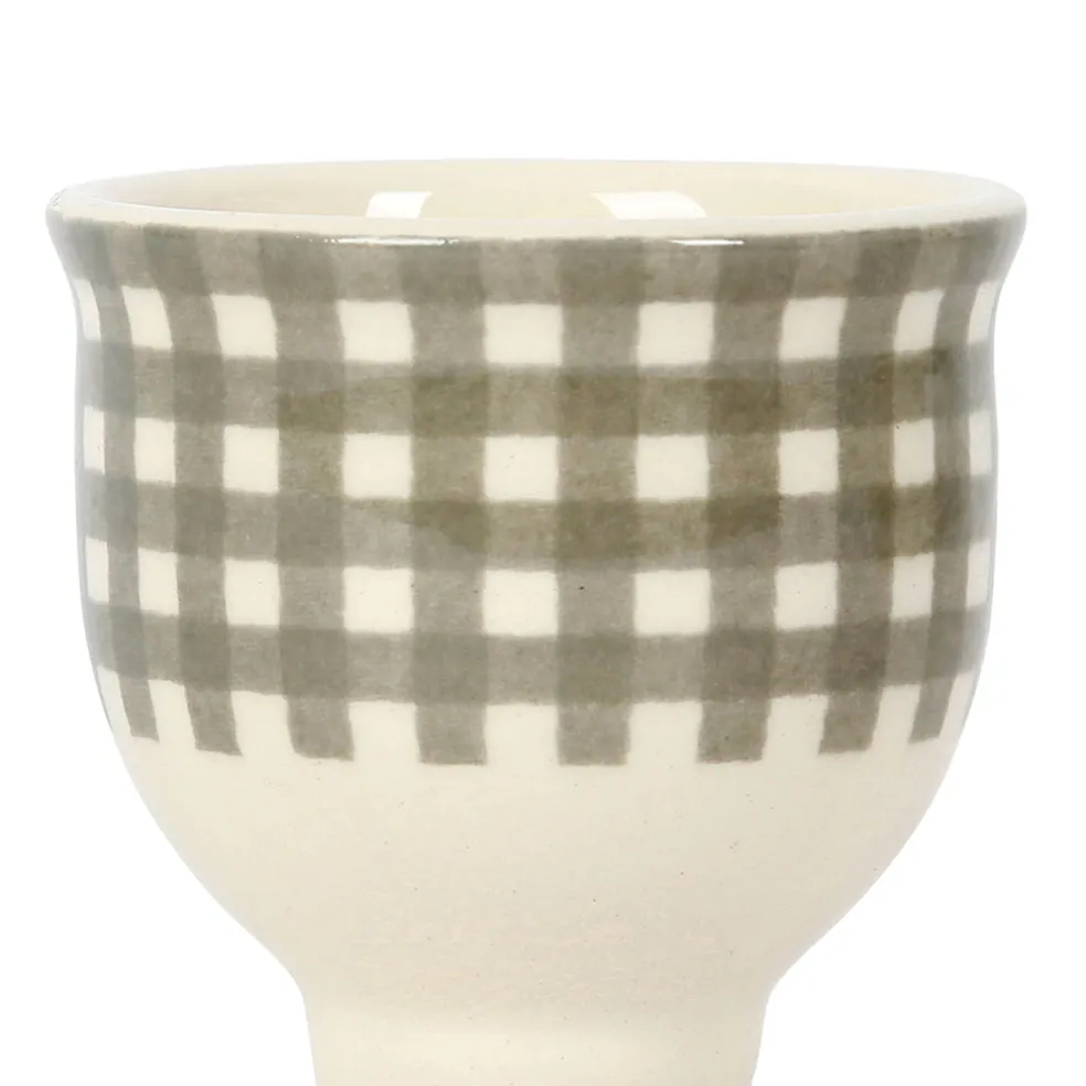 Coquetier en faïence sauge - josephine