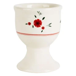 Coquetier en faience rouge - Paquerette