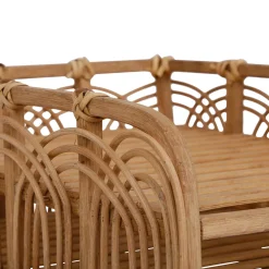 Corbeille a papier 2 niveaux essencia naturel bambou et rotin