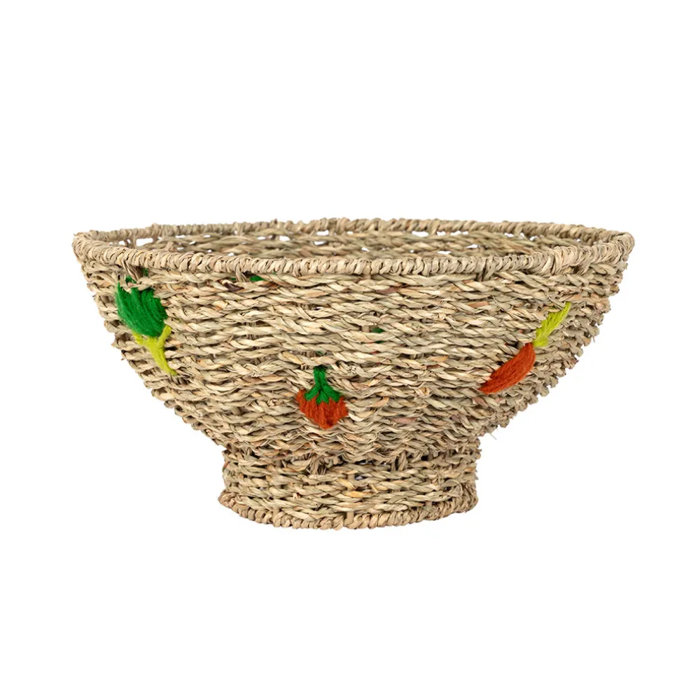 Corbeille en jonc de mer naturel d28cm - P'tit Légume