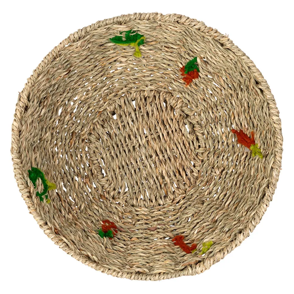 Corbeille en jonc de mer naturel d28cm - P'tit Légume