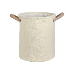 Corbeille en tissu écru h41cm - Bohème