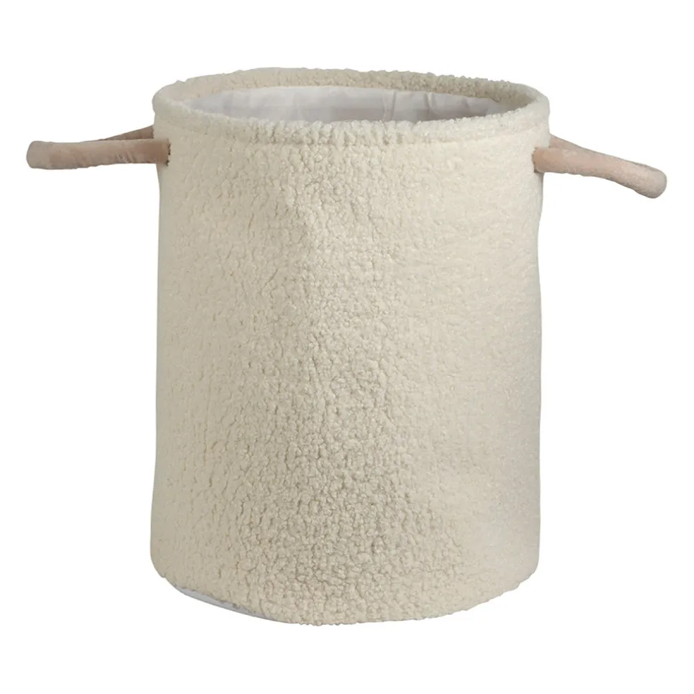 Corbeille en tissu écru h50cm - Bohème