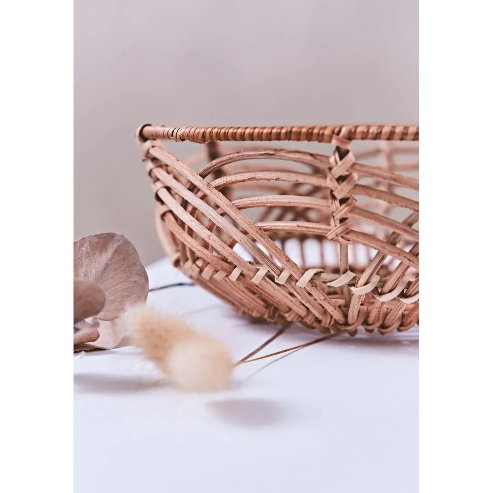 Corbeille (lot de 2 ) element naturel en rotin