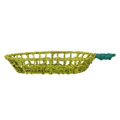 Corbeille poire en jonc de mer vert 20x36cm - P'tit Légume