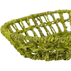 Corbeille poire en jonc de mer vert 20x36cm - P'tit Légume