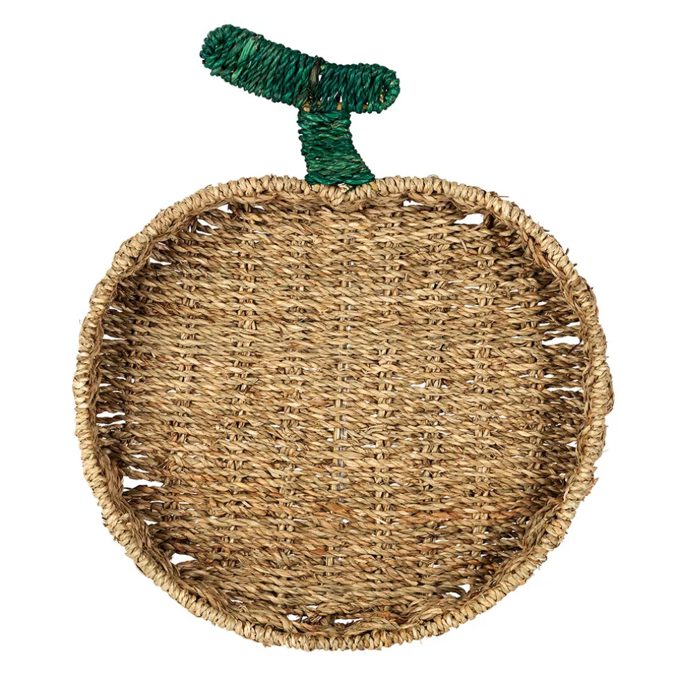 Corbeille tomate en jonc de mer naturel 31x36cm - P'tit Légume