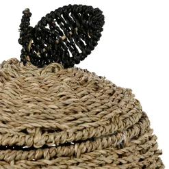 Corbeilles pomme avec couvercle x2 naturel en jonc de mer+fer - Sweet Dream