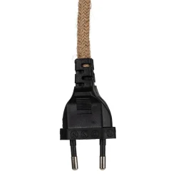 Cordon électrique avec interrupteur en tissu naturel et noir 1.75m