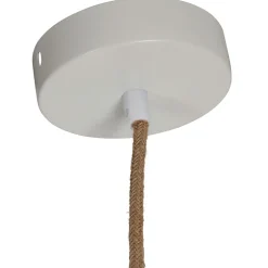 Cordon électrique en tissu naturel et blanc pour suspension 80cm