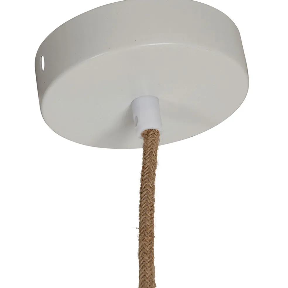 Cordon électrique en tissu naturel et blanc pour suspension 80cm
