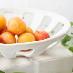 Coupe en grès blanc d28cm - Organic