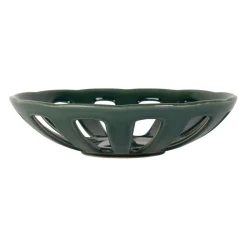 Coupe en grès émeraude moucheté d28cm - Organic