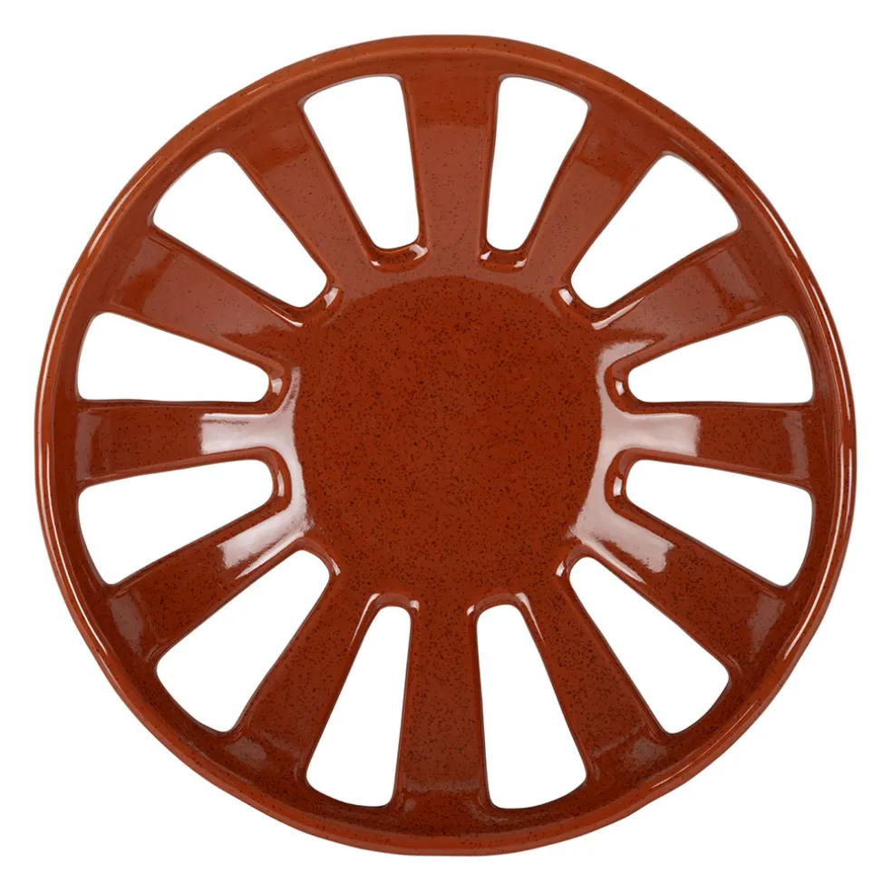 Coupe en grès terracotta moucheté d28cm - Organic