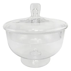 Coupe sur pied en verre avec couvercle d24cm - Eloise