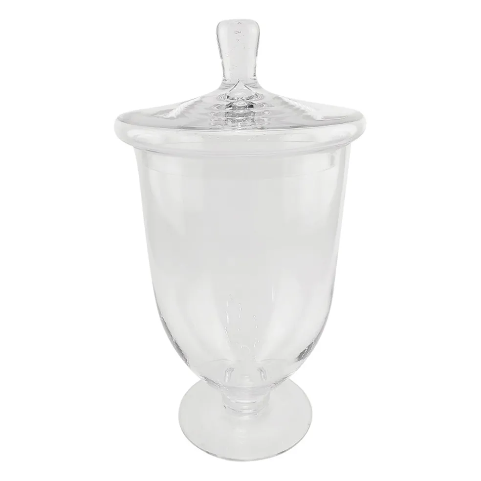 Coupe sur pied en verre avec couvercle d21cm - Eloise