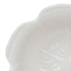 Coupelle chou blanc d15xh6.5cm gres