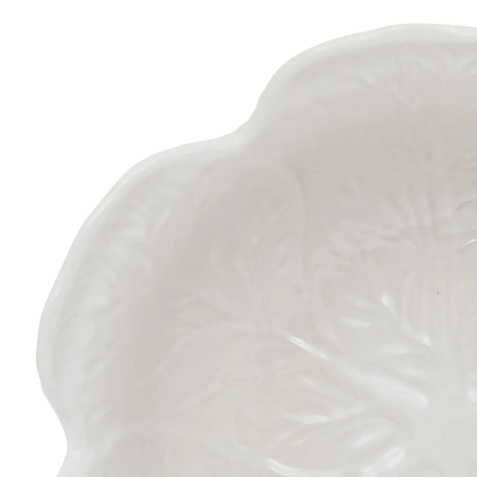 Coupelle chou blanc d15xh6.5cm gres