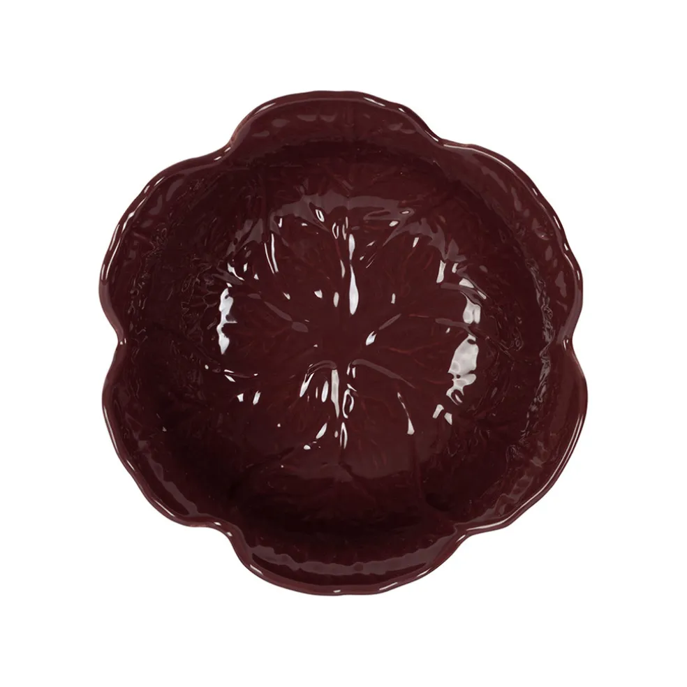 Coupelle chou en grès aubergine d15cm - Chou