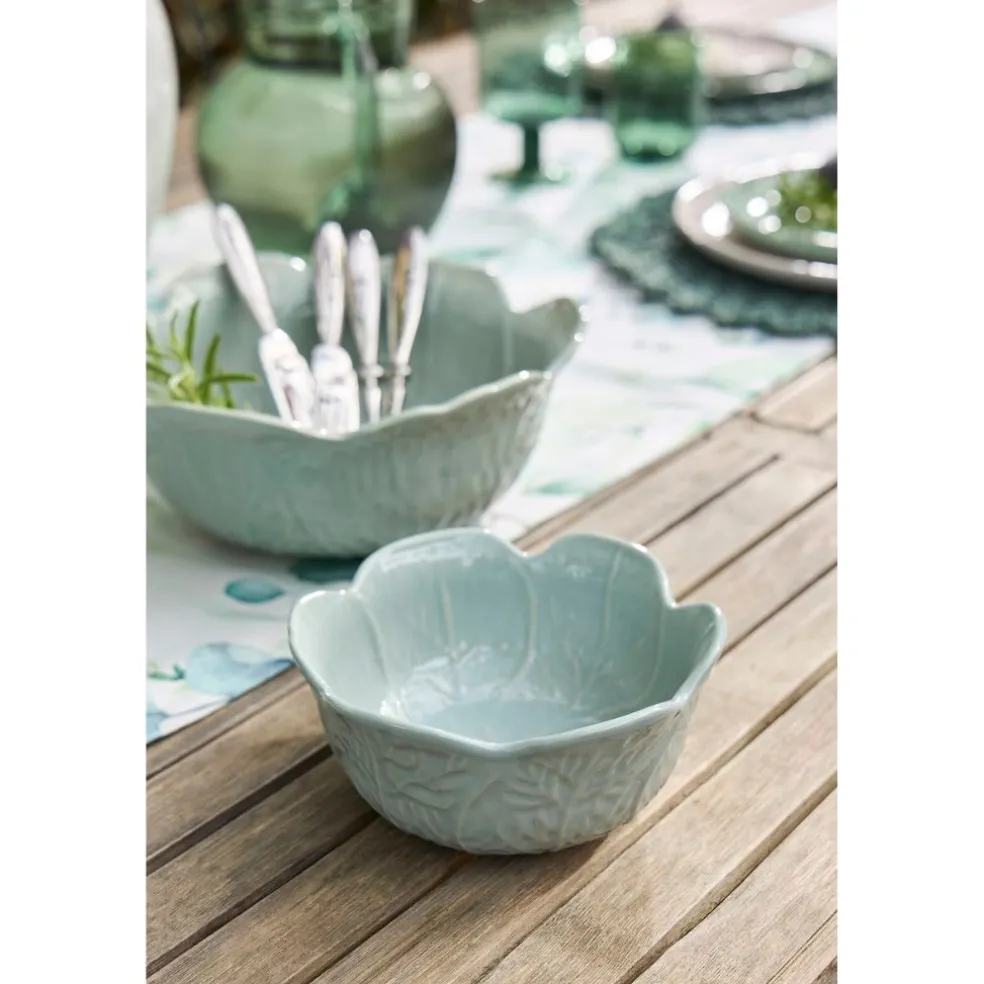 Coupelle chou en grès vert d'eau d15cm