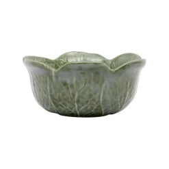 Coupelle chou vert d15xh6.5cm gres