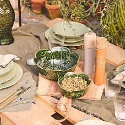 Coupelle chou vert d15xh6.5cm gres