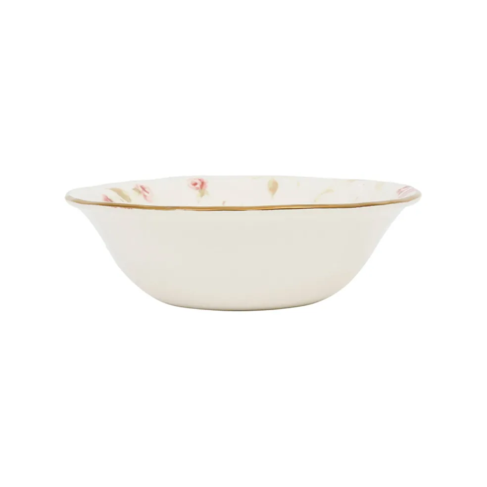 Coupelle en faïence rose et doré d15cm - Rose