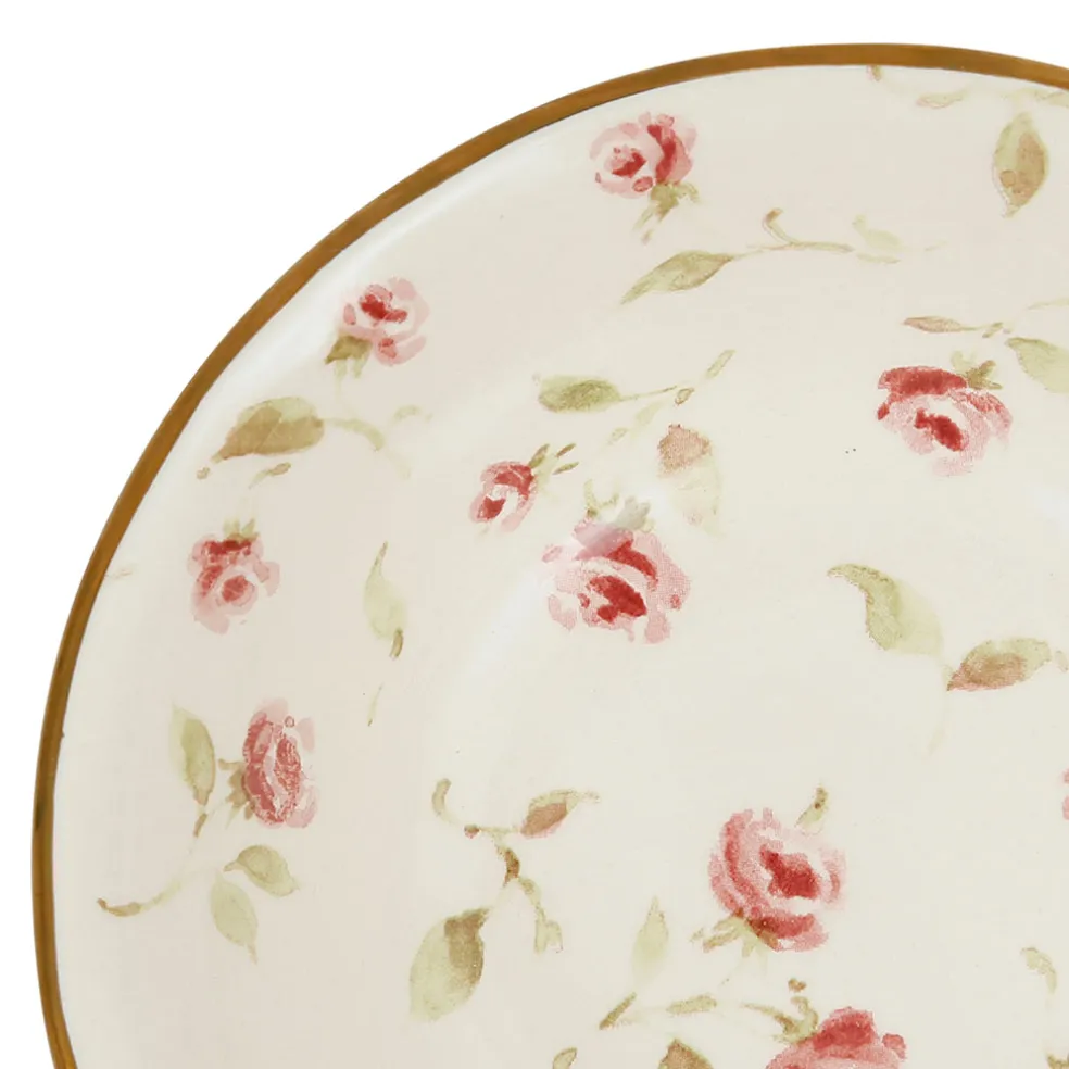 Coupelle en faïence rose et doré d15cm - Rose