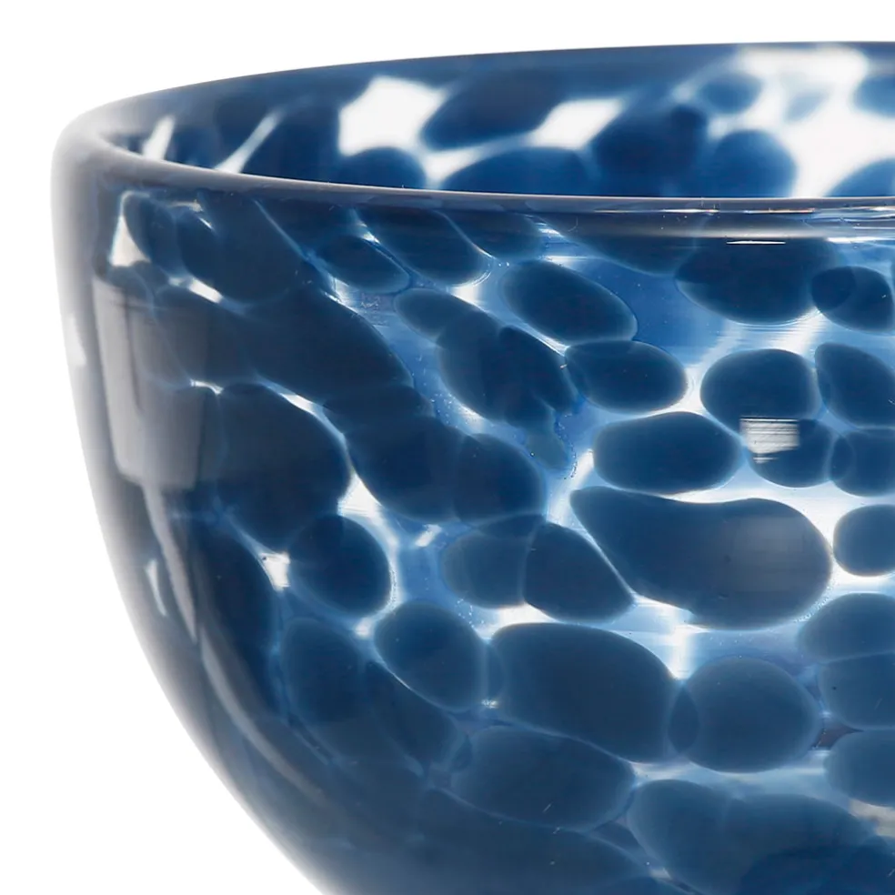 Coupelle en verre bleu d11cm - Preline