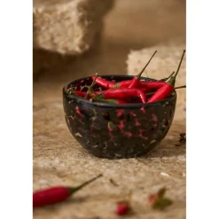 Coupelle en verre noir d11cm - Preline