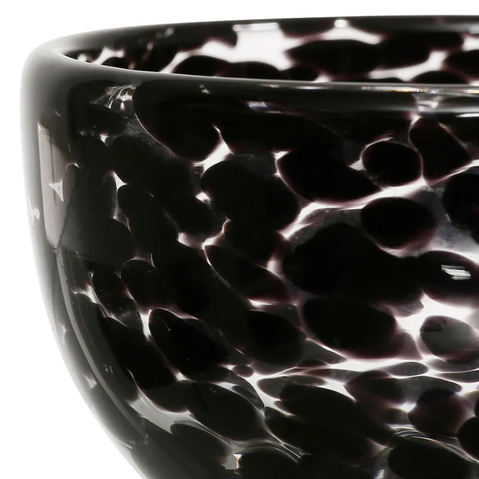 Coupelle en verre noir d11cm - Preline