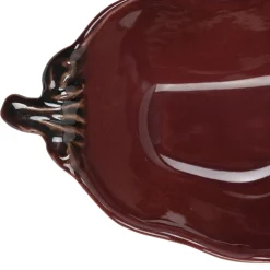 Coupelle piment en grès aubergine 18x8.5cm