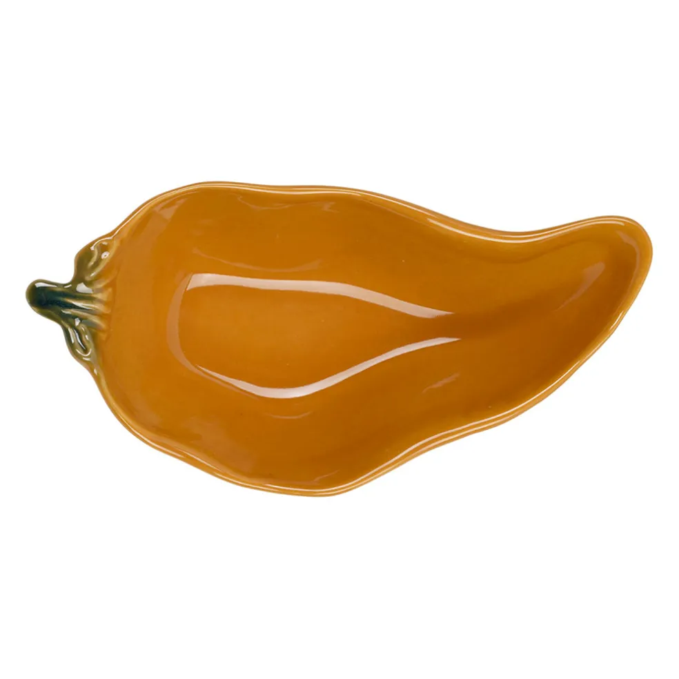 Coupelle piment en grès curry 18x8.5cm