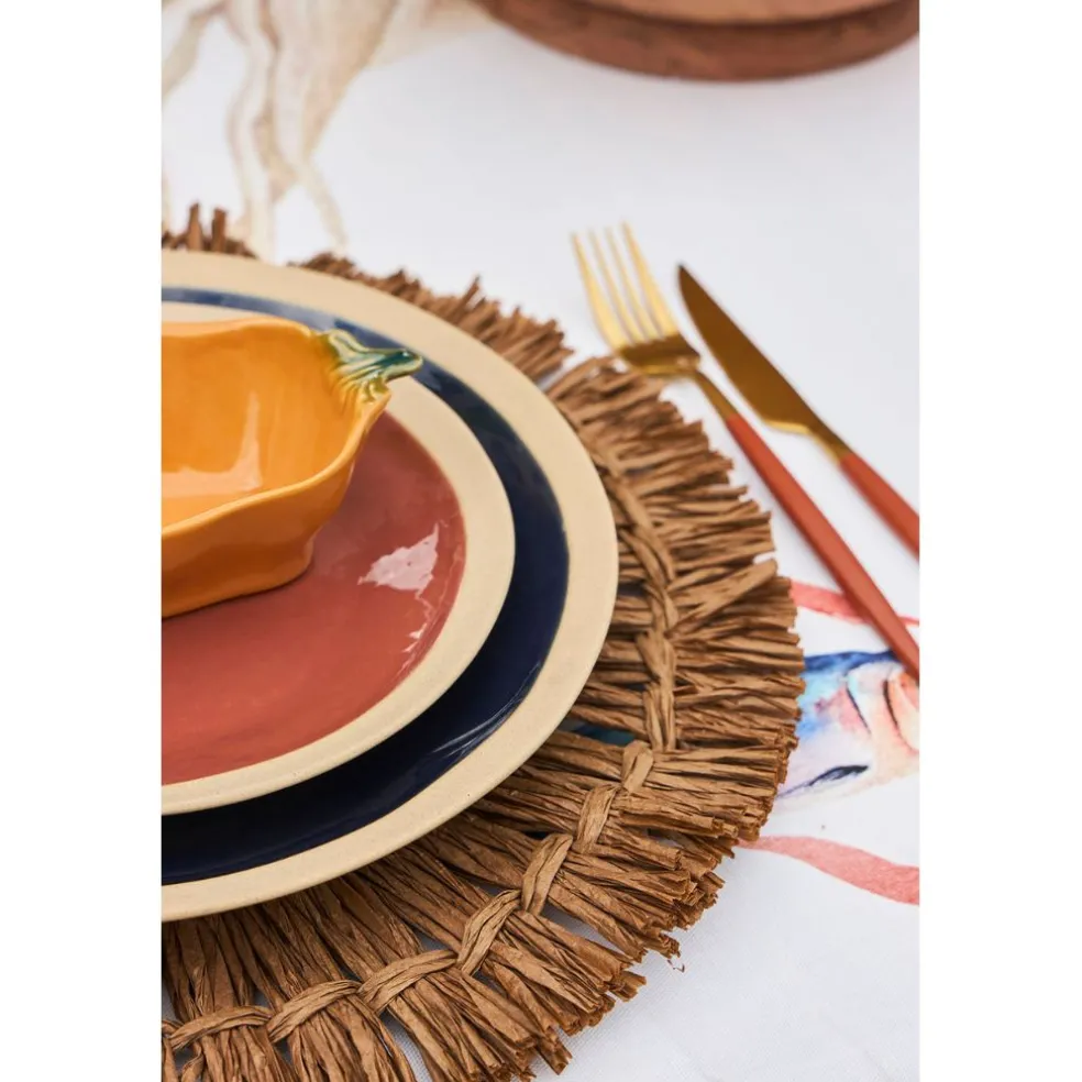 Coupelle piment en grès curry 18x8.5cm