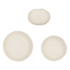 Coupes irrégulières x3 écru en aluminium - blue sand