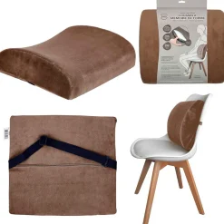 Coussin à mémoire de forme pour le dos marron