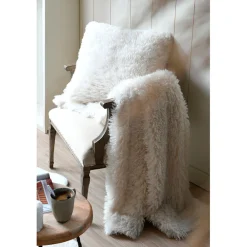 Coussin carré en tissu blanc 50x50cm - Walton