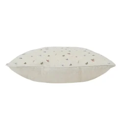 Coussin carré p'tite fleur naturel 40x40cm en coton