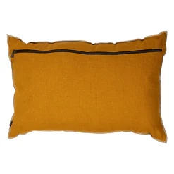 Coussin chennai chamoi 40x60cm en lin lave