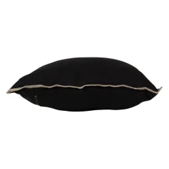 Coussin chennai noir 40x60cm en lin lave