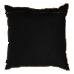 Coussin chennai noir 45x45cm en lin lave