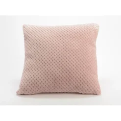 Coussin damier vieux rose 40x40cm