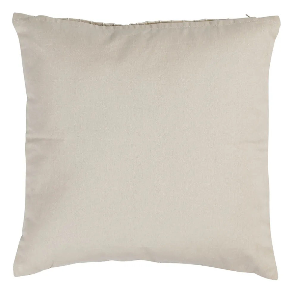 Coussin en coton grège 45x45cm - P'tits Coeurs