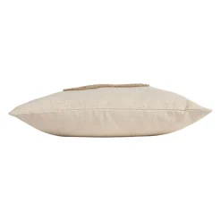Coussin en coton naturel et brun 45x45cm - A la ferme