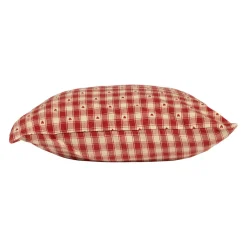 Coussin en coton vichy rouge 45x45cm - Campagne