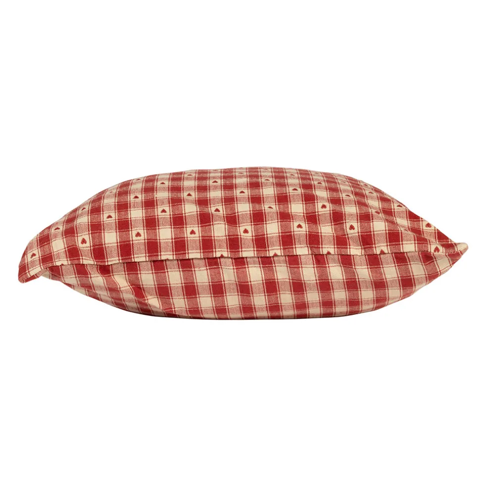 Coussin en coton vichy rouge 45x45cm - Campagne