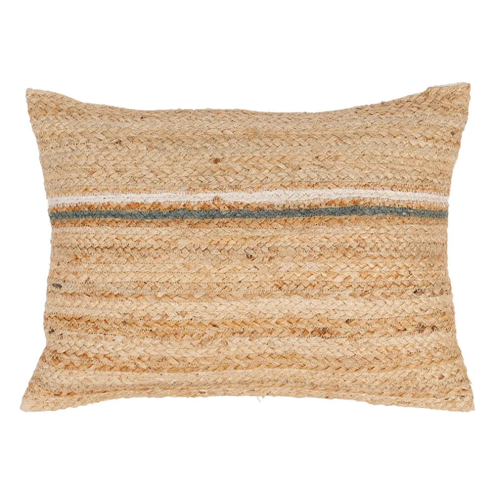 Coussin en jute sauge 50x38cm - Sumatra