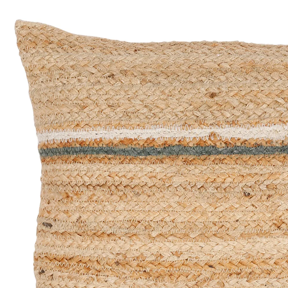 Coussin en jute sauge 50x38cm - Sumatra