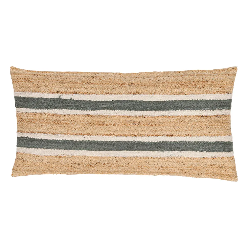 Coussin en jute sauge 80x38cm - Sumatra